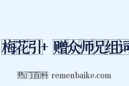 梅花引+赠众师兄组词是什么意思的图片